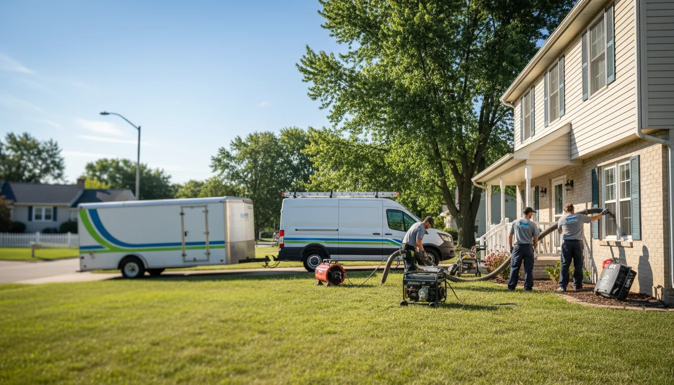 Flooded Basement Restoration And Cleanup With Repair in Huntington, IN near me